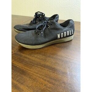 NOBULL Black Super Fabric Men's 8 Womens 9.5 Cross Trainer Workout Shoes